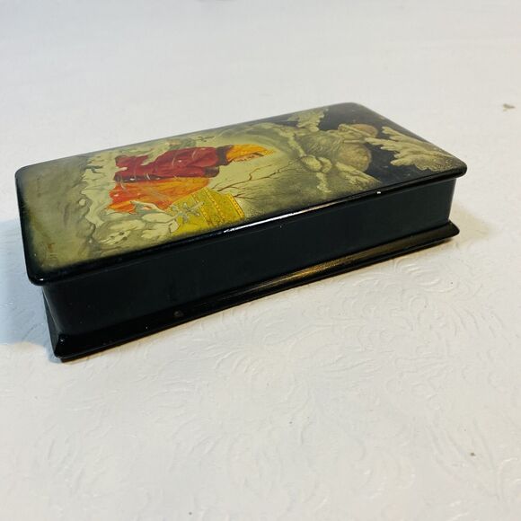 3 Fedoskino Hand Painted Lacquer Boxes USSR - Picture 5 of 16